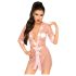 Penthouse Midnight Mirage - Satin Robe & Thong Set (Pink)