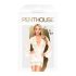 Penthouse Sweet Retreat - Lace Robe & Thong Set (White) - XL