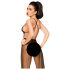 Penthouse Forplay Lace Bodysuit with Tulle Shawl (Black) - M/L