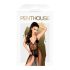Penthouse Forplay Lace Bodysuit with Tulle Shawl (Black) - M/L