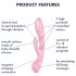 Satisfyer Triple Oh - Rechargeable Pink Vibrator with Clitoral Arm