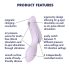 Satisfyer Curvy Trinity 2 - Airwave 2-in-1 Vibrator (Purple)