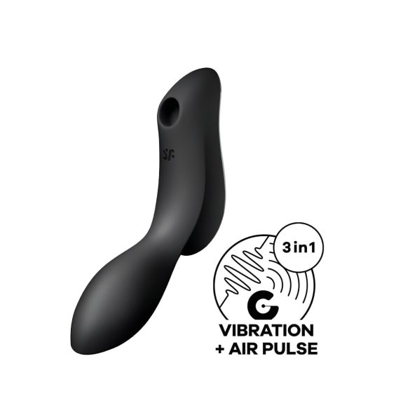Satisfyer Curvy Trinity 2 - 2-in-1 Air Pulse Vibrator (Black)