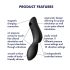 Satisfyer Curvy Trinity 2 - 2-in-1 Air Pulse Vibrator (Black)