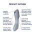 Satisfyer Curvy Trinity 3 - Air Wave 2-in-1 Vibrator (Gray)