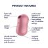 Satisfyer Cotton Candy - Air Pulse Clitoral Vibrator (Coral)