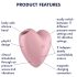 Satisfyer Cutie Heart - Pink Rechargeable Air-Pulse Clitoral Vibrator