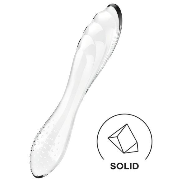 Satisfyer Dazzling Crystal 1 - Dual-Ended Glass Dildo (Clear)