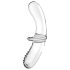 Satisfyer Double Crystal - Dual-Ended Glass Dildo (Clear)