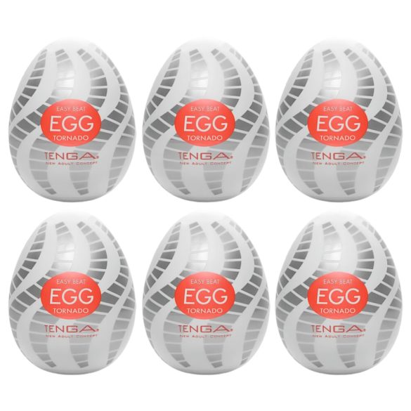 TENGA Egg Tornado - Pack of 6 Egg-Shaped Personal Massagers 