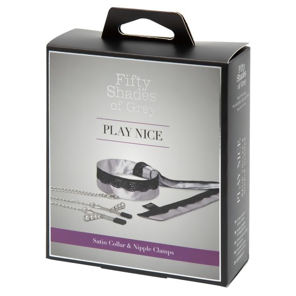 Fifty Shades of Grey - Silver Nipple Clamps with Collar