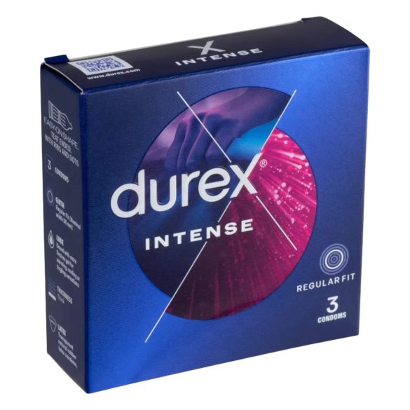 Durex Intense - Ribbed & Dotted Condoms (3 Pack)