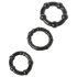 Lonely Stay Hard - Penis Ring Set - Black (3 Pieces) 