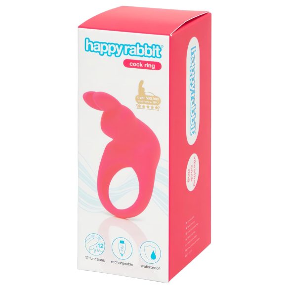 Happyrabbit Vibe Ring - Rechargeable Vibrating Ring (Pink)