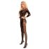 Livco Monata - Abstract Pattern Fishnet Bodysuit - (Black) - S-L