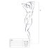 Passion BS006 - Lingerie-Inspired White Jumpsuit (S-L)