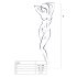 Passion BS011 - Patterned Fishnet Set (White) - S-L