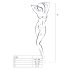 Passion BS024 - Heart-Shaped Fishnet Set (Black) - Size S-L