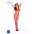 Passion BS032 - Red Fishnet Open-Back Bodysuit (S-L)