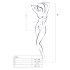 Passion BS035 - Strappy Open Net Bodysuit (Black) - Sizes S-L