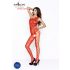 Passion BS036 - Rosy Open-Front Jumpsuit (Red) - Sizes S-L