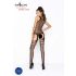Passion BS038 - Zigzag Patterned Fishnet Set (Black) - S-L