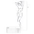 Passion BS058 - Open Net Bodysuit (White) - Sizes S-L