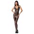 Passion BS069 - Black Decorated Open Fishnet Bodysuit (S-L)