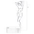 Passion BS069 - Black Decorated Open Fishnet Bodysuit (S-L)