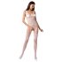 Passion BS069 - White Decorated Open Fishnet Bodysuit (S-L)