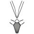 Passion Devil Cherry - Metal Ring Body Harness (Black) - L/XL