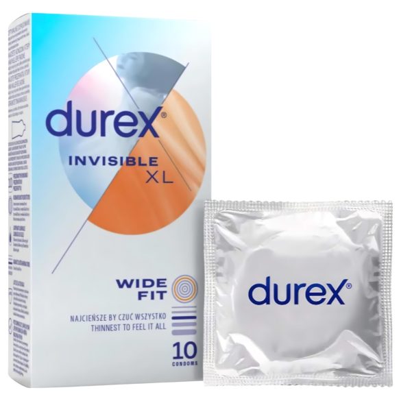 Durex Invisible XL - Extra Large Condoms (Pack of 10)