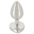 Magic Shiver - Metal Anal Plug with Blue Gem