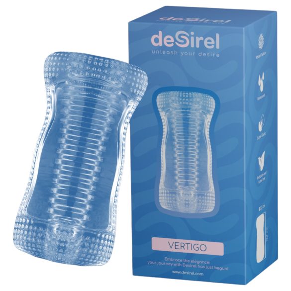 Desirel Vertigo – Ribbed Interior Masturbator (Transparent)