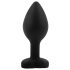 Sunfo - Heart Gem Silicone Anal Plug (Black-Pink)