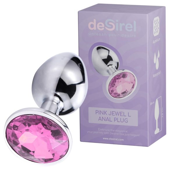 Desirel Pink Jewel L - Silver-Pink Anal Plug
