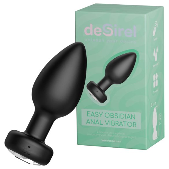 Desirel Easy Obsidian - Wireless Radio-Controlled Anal Vibrator (Black)