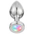 Desirel GlowPlug - Illuminating Anal Plug - Small (Silver)