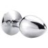 Sunfo - Metal Anal Plug with Green Gem (Silver)