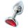 Sunfo - Heart Gem Metal Anal Plug in Silver