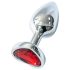 Sunfo - Heart Gem Metal Anal Plug in Silver