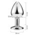 Sunfo - Heart Gem Metal Anal Plug in Silver