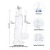Addiction Crystal - Suction Cup Dildo with Balls (Clear) - 15cm