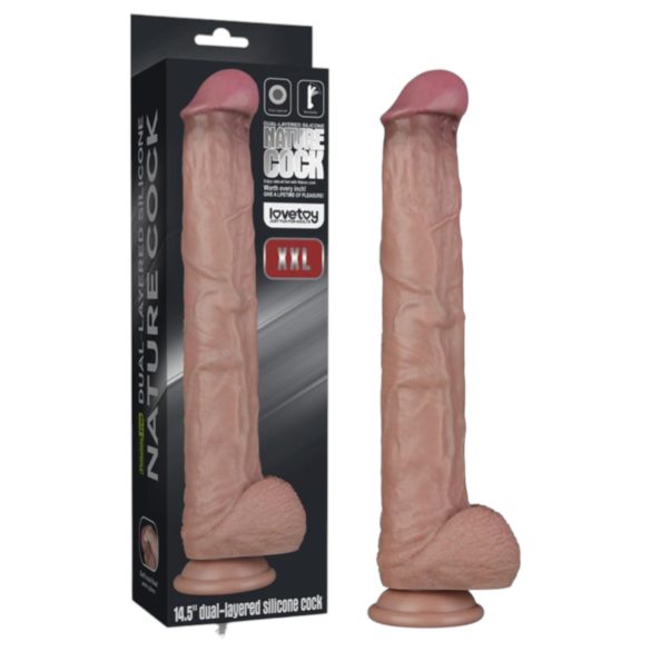 Lovetoy - Dual Layer XXL Dildo - 36.5 cm - (Natural)