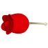 Pretty Love Rose Lover - Tongue 2in1 Clitoral Vibrator (Red)