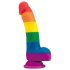 Lovetoy Prider - Realistic Silicone Dildo - 19cm (Rainbow)