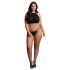 Le Désir Plus Size - Rhinestone Party Set - Black (XL-3XL)
