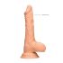 RealRock 8" Lifelike Dong - Natural with Testicles