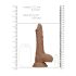 RealRock Dong 8" - Lifelike Dildo with Balls (Dark Natural)