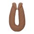 RealRock Double Dong 18" - Dark Natural (46cm)